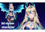 create and rig 2d character model for vtuber design, live2d model vtube studio